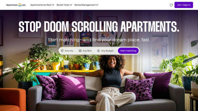 Screenshot: apartmentlist.com - uses haffer