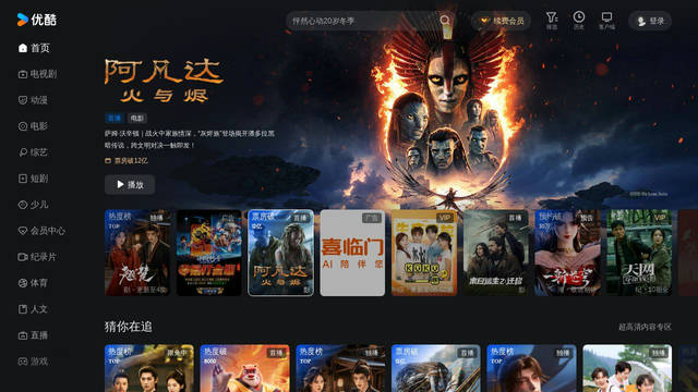 Screenshot: youku.com - uses QY_Digital-Regular