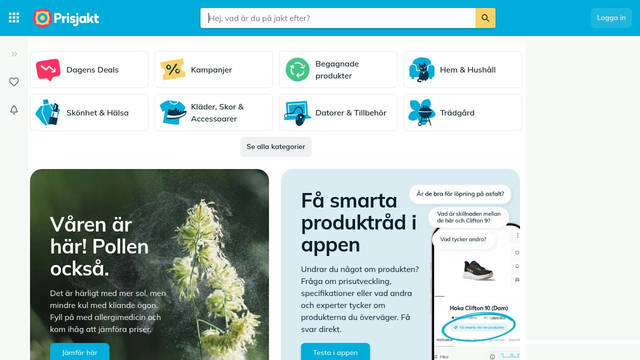 Screenshot: prisjakt.se - uses Mulish