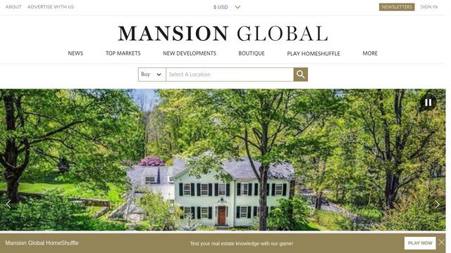 Screenshot: mansionglobal.com - uses Chronicle Display A