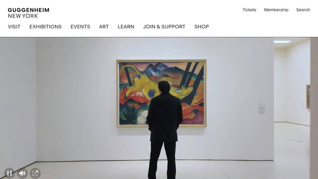 Screenshot: guggenheim.org - uses Guggenheim Sans