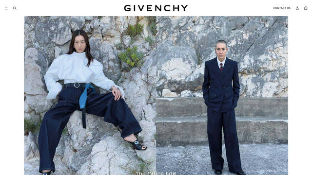 Screenshot: givenchy.com - uses Vectora LT Std