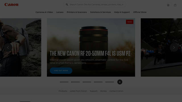 Screenshot: canon-europe.com - uses Tungsten A