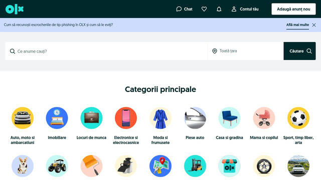 Screenshot: olx.ro - uses Geomanist Screenshot: olx.ro - uses Geomanist