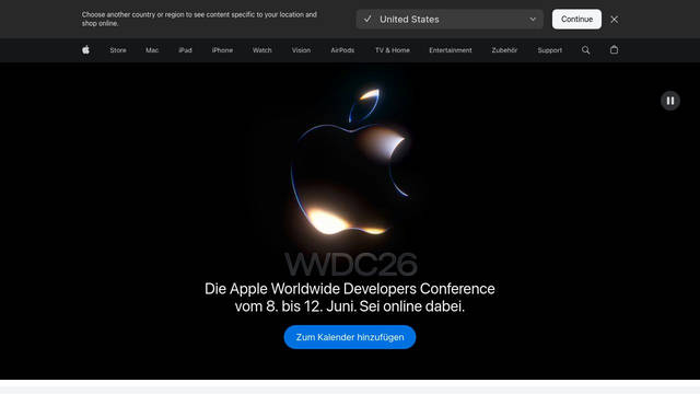 Screenshot: apple.com - uses SF Pro Display